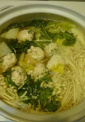 鶏だんご鍋-レシピのメイン写真