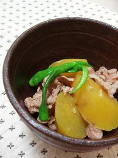 さつまいもと豚肉の煮もの-レシピのメイン写真
