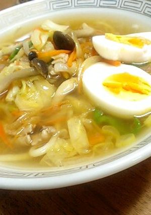 野菜たっぷりラーメン♪鶏がら醤油味-レシピのメイン写真