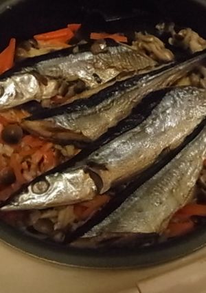 秋！　「濃縮だし」で簡単さんまご飯-レシピのメイン写真