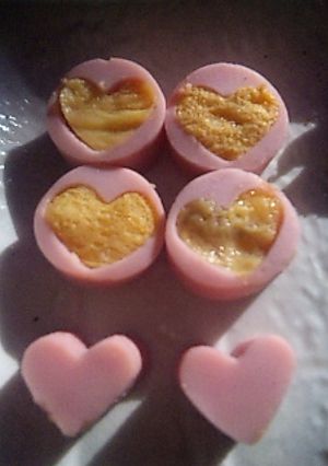 お弁当に魚肉でハート-レシピのメイン写真