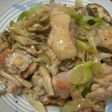 鶏ときのこのねぎ炒め