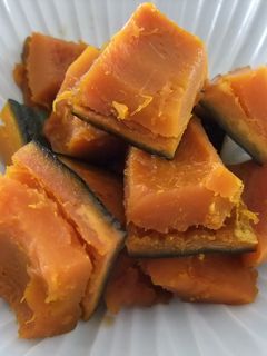 水なしで簡単ホクホクかぼちゃの煮物-レシピのメイン写真