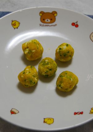 簡単♪離乳食　かぼちゃのチーズボール-レシピのメイン写真