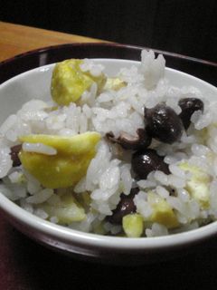 栗ごはん with 金時豆-レシピのメイン写真