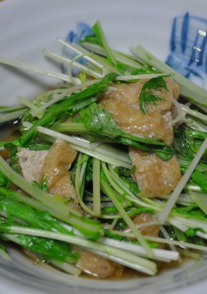 水菜とあげの煮浸し-レシピのメイン写真