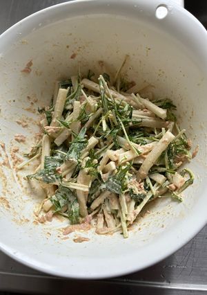 水菜と大根とツナの和風サラダ-レシピのメイン写真