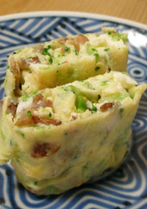 ベーコンブロッコリ卵焼き　お弁当のおかず-レシピのメイン写真