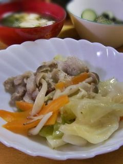 野菜炒め調味料で蒸し豚野菜-レシピのメイン写真