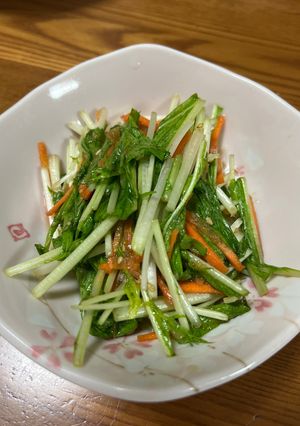 水菜と人参の梅サラダ-レシピのメイン写真