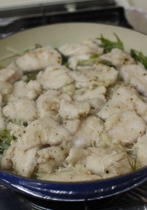 ☆簡単☆　鶏胸肉と水菜の蒸し鍋-レシピのメイン写真