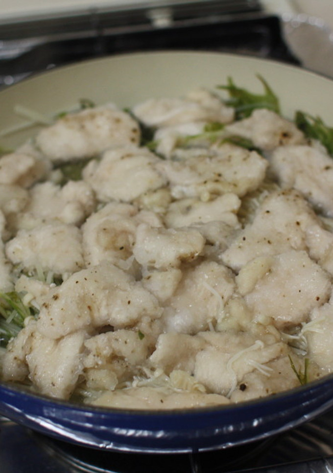 ☆簡単☆　鶏胸肉と水菜の蒸し鍋-レシピのメイン写真