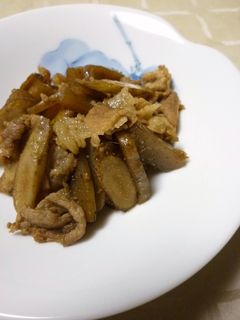 ごぼうと豚肉の甘辛煮-レシピのメイン写真