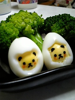 ゆで卵で簡単キャラ弁-レシピのメイン写真