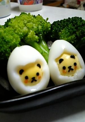 ゆで卵で簡単キャラ弁-レシピのメイン写真