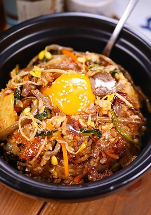 焼肉屋さんの🥩石焼き風おこげビビンバ🤩🍚-レシピのメイン写真