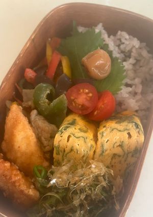 息子弁当189茄子とパプリカ-レシピのメイン写真