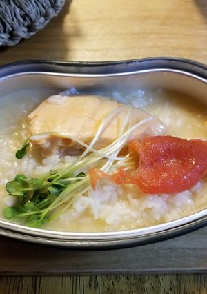 飯盒(はんごう)シャケ雑炊-レシピのメイン写真