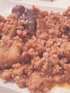 揚げナスとひき肉の甘辛炒め-レシピのメイン写真