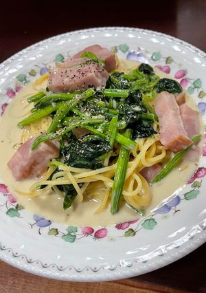 ほうれん草とベーコンのクリームパスタ-レシピのメイン写真