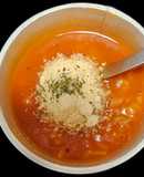 カップトマトスープパスタご飯
