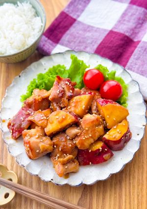 鶏肉とさつまいもの甘辛-レシピのメイン写真
