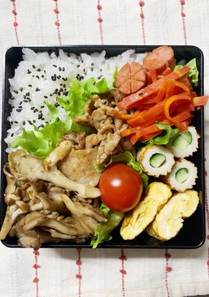 1/17ﾖｯﾁｬﾝ☆豚🐷焼肉お弁当-レシピのメイン写真