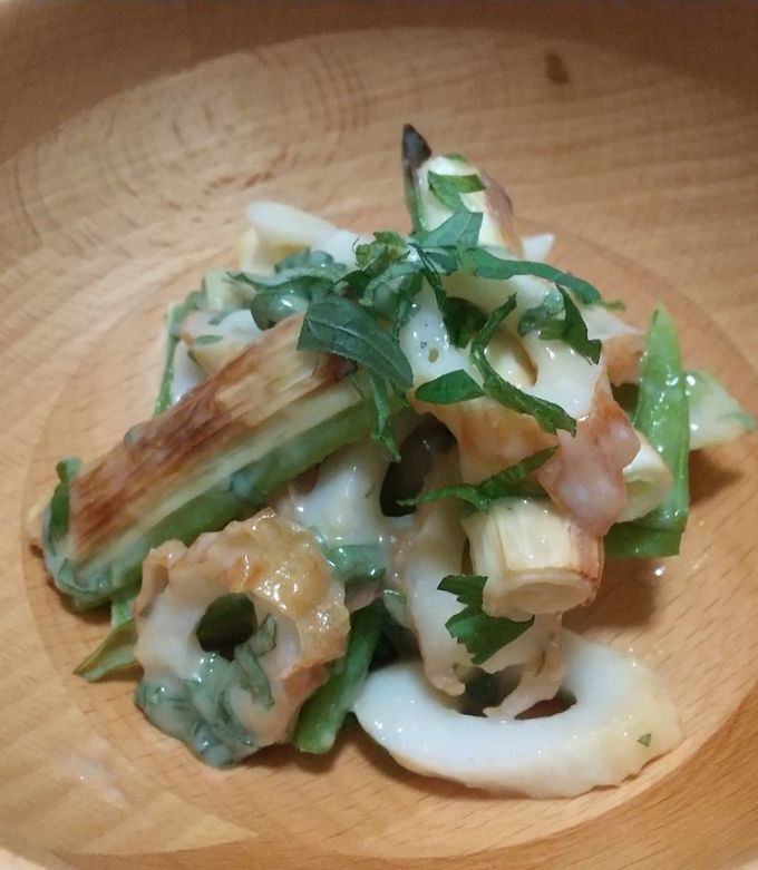 焼きねぎとちくわの辛子酢味噌和え by 謎のヒーラー 【クックパッド