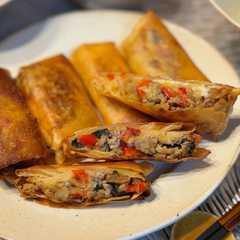 รูปของ ガパオチーズ春巻き