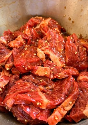 【簡単】タレ漬け牛ハラミ（焼肉・バーベキュー）-レシピのメイン写真