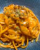 海老とトマトクリームのパスタ