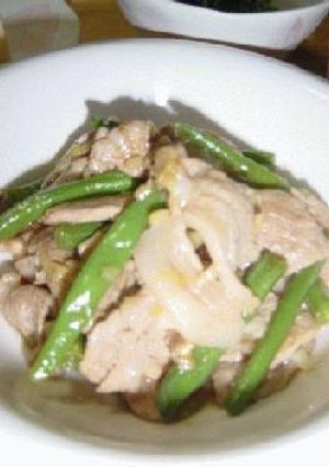 こってり中華♪豚肉といんげんの炒め物-レシピのメイン写真