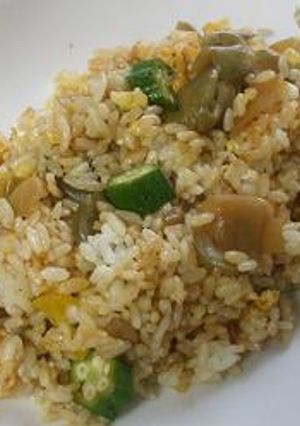 オクラとザーザイの炒飯-レシピのメイン写真