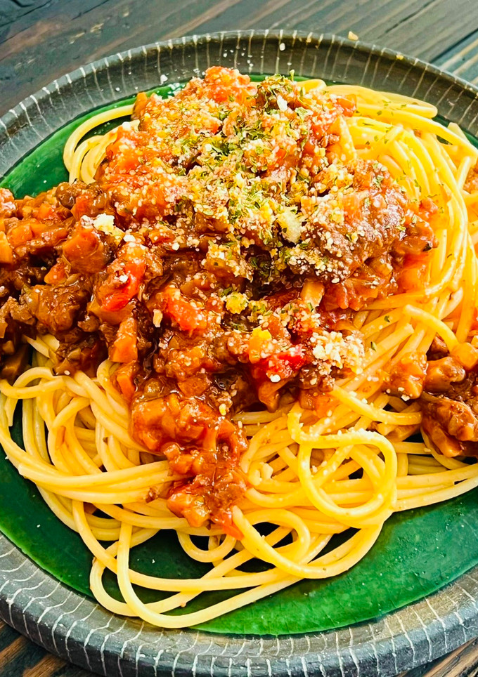 お肉ごろごろがっつり本格ミートソース-レシピのメイン写真