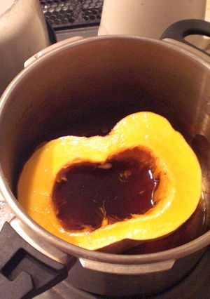 楽ちん♪切らずにかぼちゃ煮-レシピのメイン写真