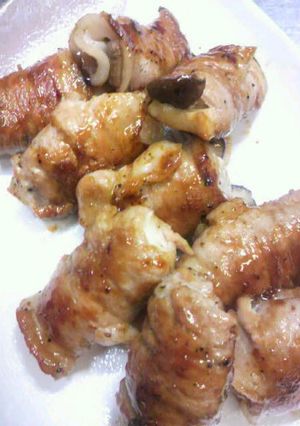 エリンギの豚肉まきオイスターソース味付け-レシピのメイン写真