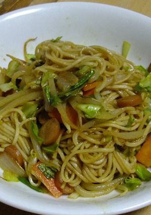 簡単♪冷麦で♡焼きそば♡-レシピのメイン写真