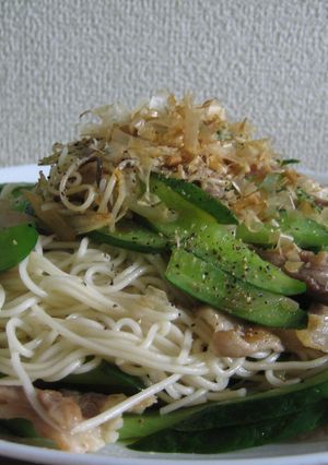 胡瓜と茗荷のそうめんちゃんぷるー-レシピのメイン写真