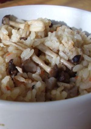 W食感のキノコご飯-レシピのメイン写真