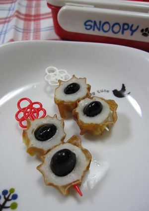 お弁当に✿竹輪と黒豆の串刺し-レシピのメイン写真