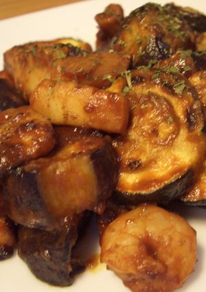 茄子とズッキーニのにんにく醤油炒め-レシピのメイン写真