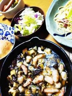 椎茸とエビのアヒージョ-レシピのメイン写真