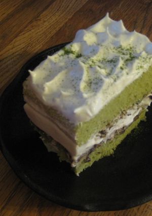 ふんわり小豆と抹茶のケーキ♪-レシピのメイン写真