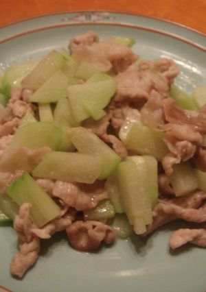 はやとうりと豚肉の炒め物-レシピのメイン写真