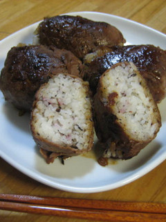 牛肉巻きゆかりおにぎり-レシピのメイン写真