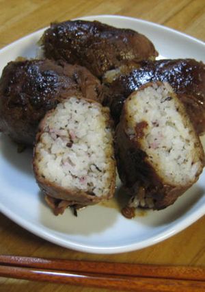牛肉巻きゆかりおにぎり-レシピのメイン写真
