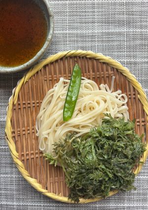 稲庭うどんニンジンの葉かき揚げ-レシピのメイン写真