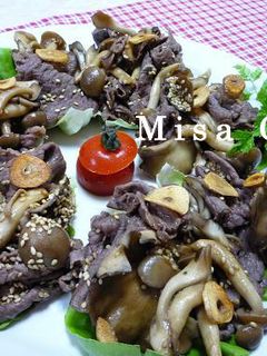 牛肉ときのこのガーリック炒め-レシピのメイン写真