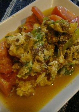 和風味のトマトと卵の炒め物-レシピのメイン写真