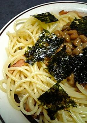 ☆納豆スパゲティ～韓国海苔乗せ～☆-レシピのメイン写真